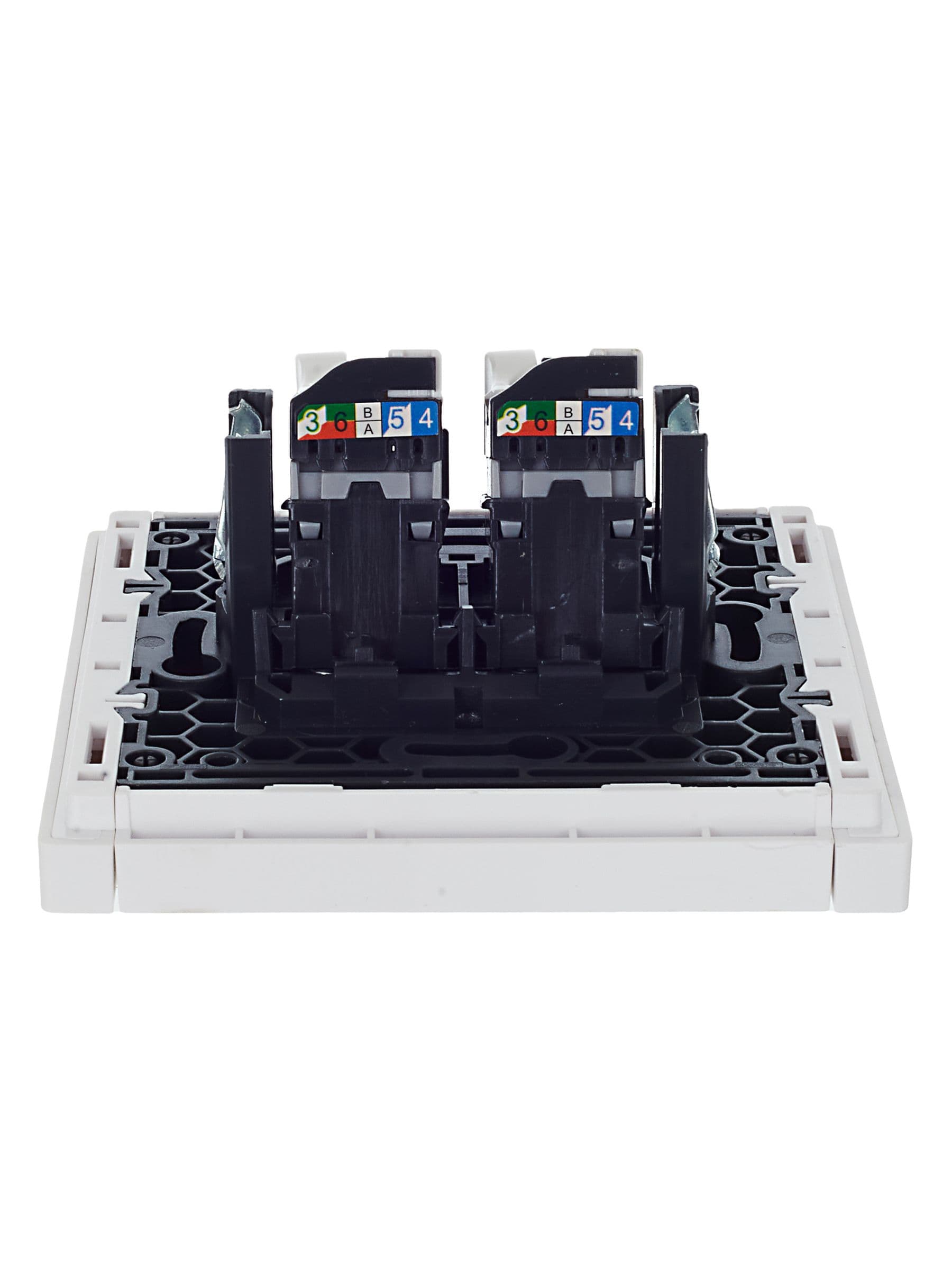 IEK FORTE&PIANO Белый Розетка комп. 2-ая RJ45 кат.5E FP233 — миниатюра 6