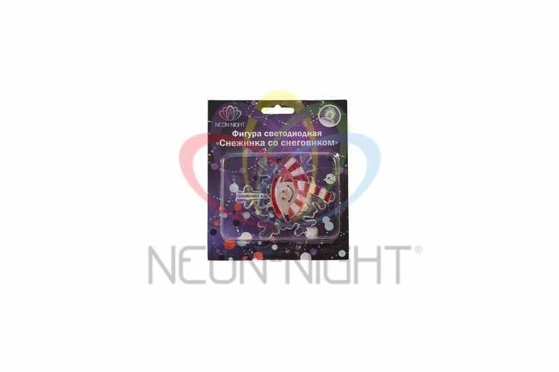 NEON-NIGHT "Снеговик на снежинке" RGB на присоске 501-021 — миниатюра 2
