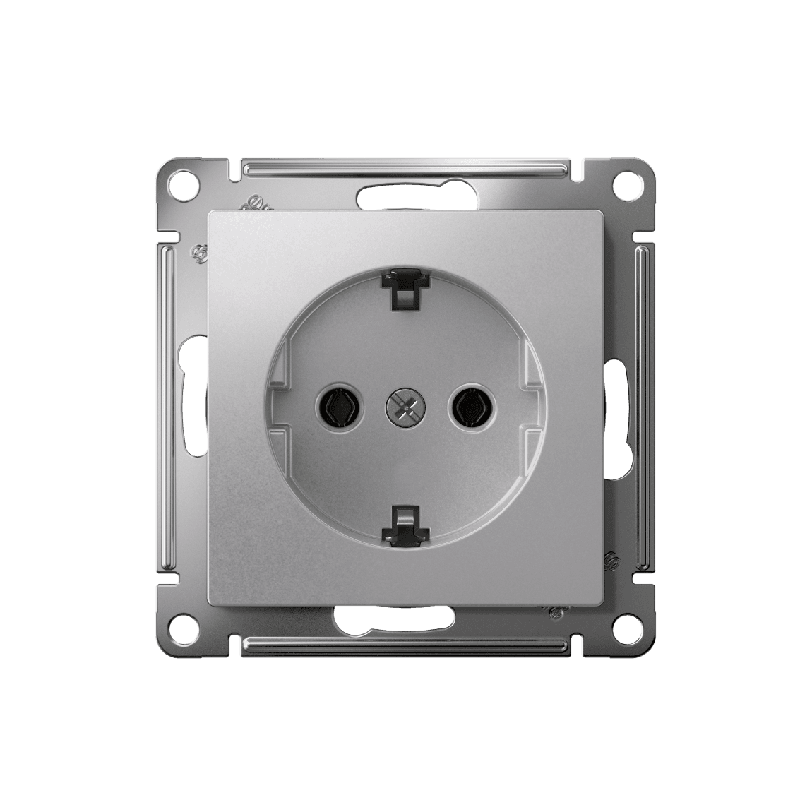 Systeme Electric AtlasDesign Алюминий Розетка с заземлением, 16А, мех., быстрозажим. клем. — миниатюра 5