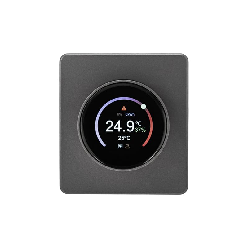 KRANZ ROUND Терморегулятор Wi-Fi с/у титан, с 1-пост. рамкой