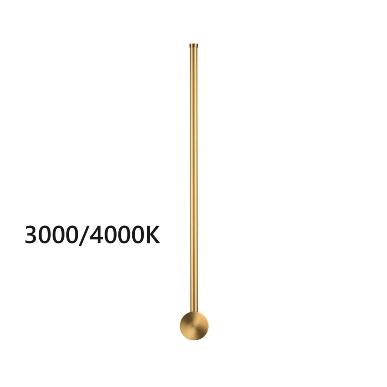 Odeon Light 4335/12WGP HIGHTECH ODL23 275 золото Настенный светильник IP20 LED 12W 525Лм 3000K/4000K (перекл. ч/з тумблер на драйвере) FILLINI