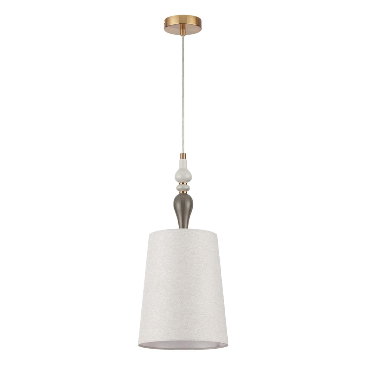 Odeon Light 5040/1A CLASSIC ODL24 305 античн.бронза/беж.абажур/металл/керамика Подвес E27 1*60W HOMI