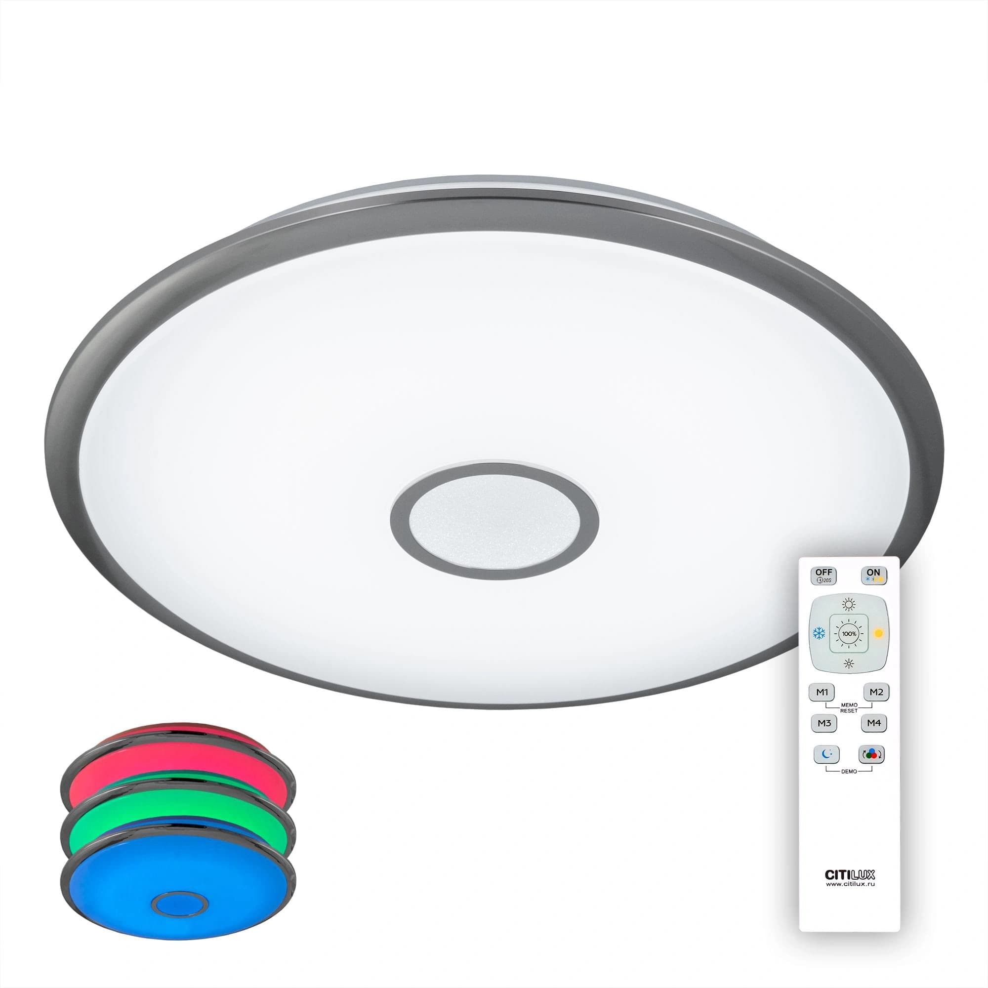 Citilux CL703100mRB Старлайт Хром Мат. LED Светильник с пультом — миниатюра 1