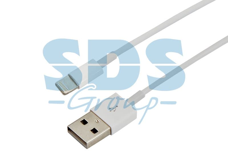 USB кабель для iPhone 5/6/7 моделей шнур 1М белый Rexant 18-1121-10