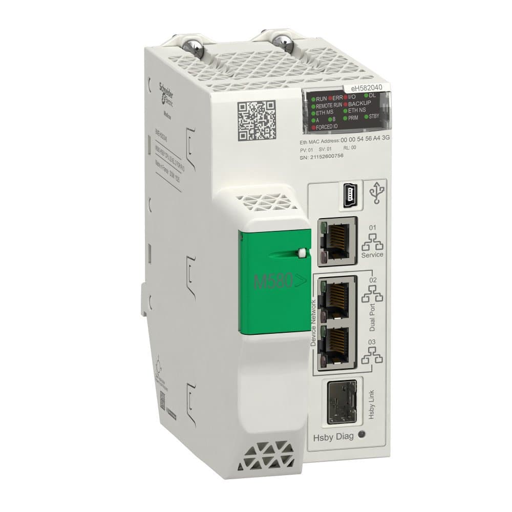 SE Modicon M580 ЦПУ горячего резер. уровень 2, ОЗУ 8 MB, RIO (до 8 ст. X80+Quantum IO) (BMEH582040)