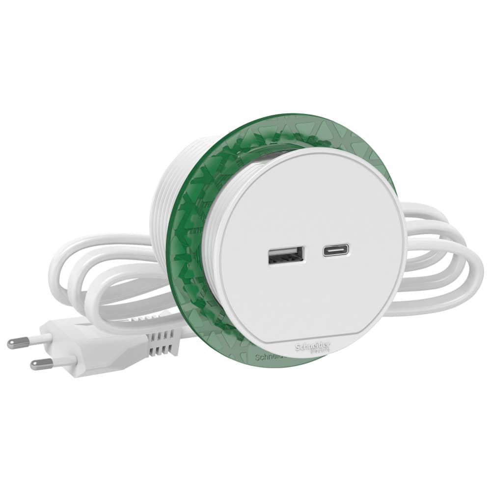 SE Unica System+ Белый Блок розеточный usb тип А + тип С INS44008
