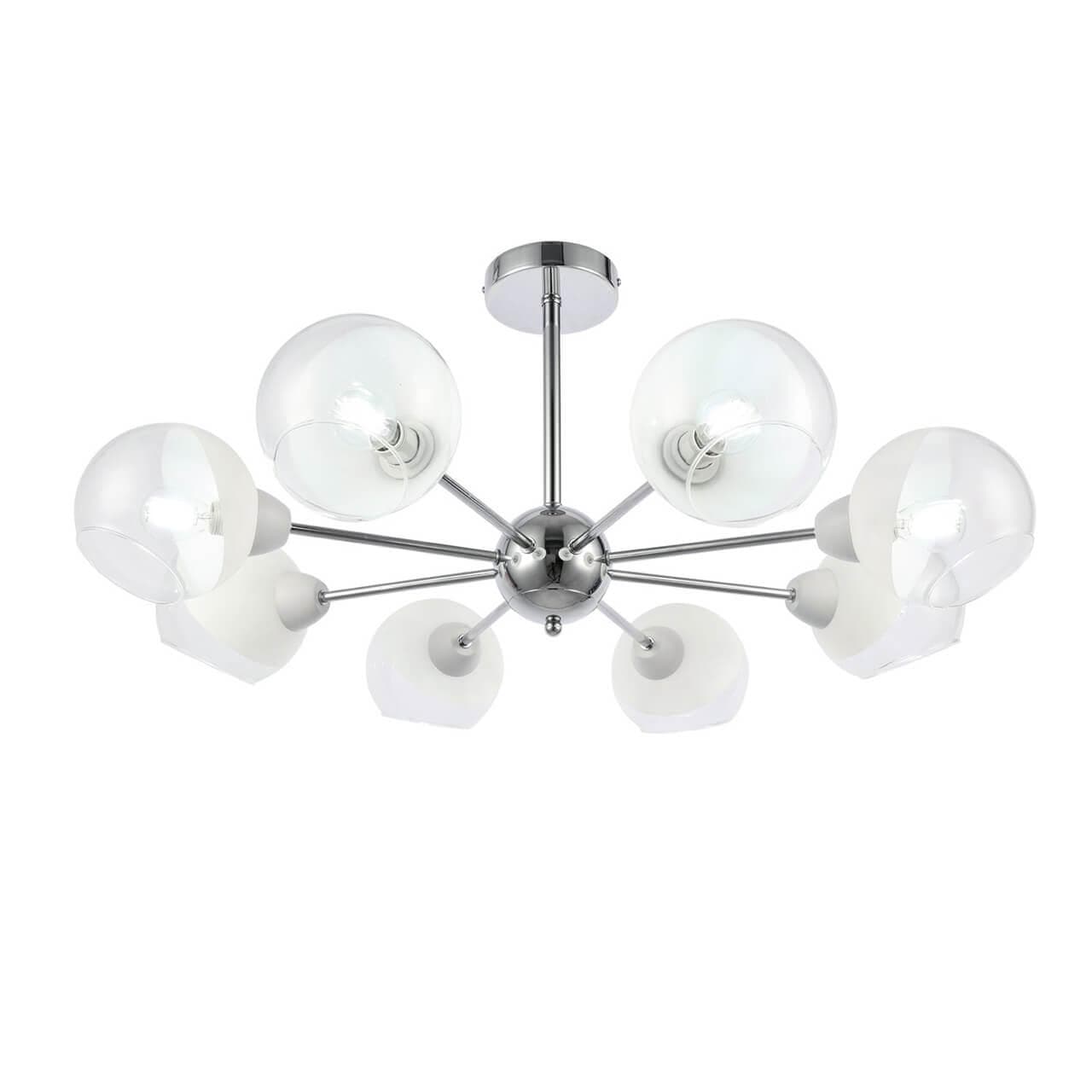 Evoluce SLE102702-08 Светильник потолочный Хром/Прозрачный, Матовый никель E14 8*40W — миниатюра 1