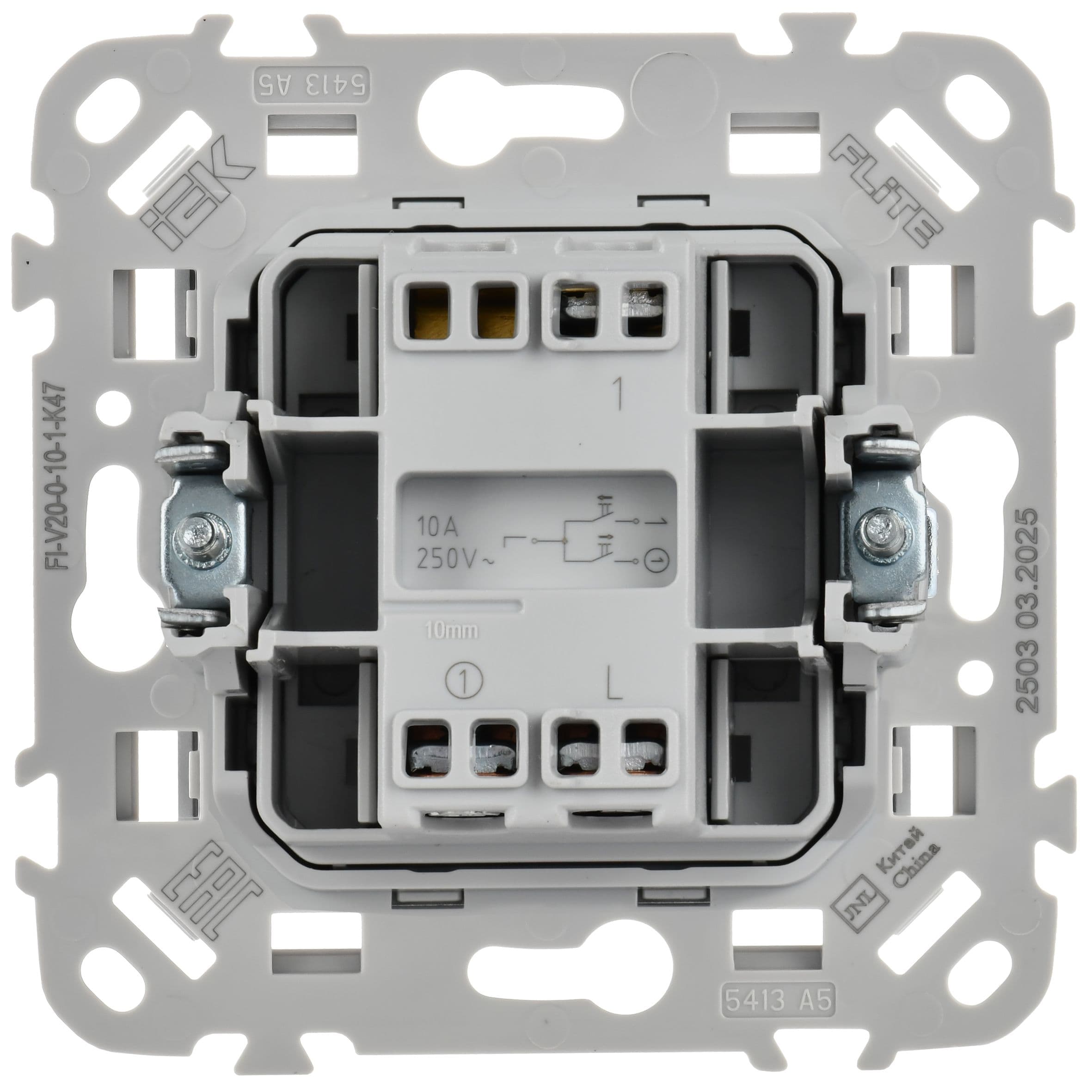 IEK FLITE Алюминий Выключатель жалюзи 10А — миниатюра 3
