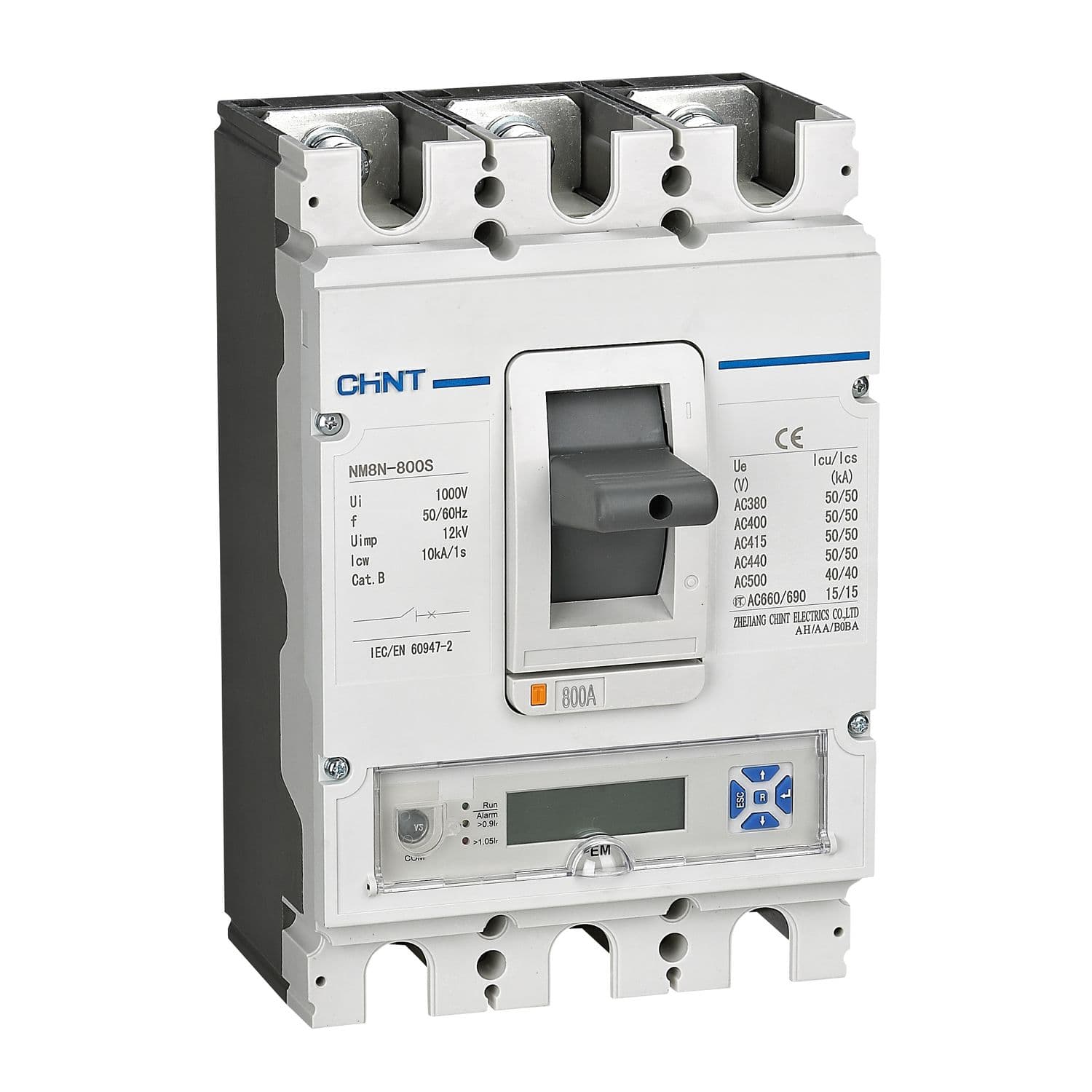 CHINT Авт. выкл. NM8N-400S EM 3P 400А 50кА с электр. расцепителем, LCD (R)