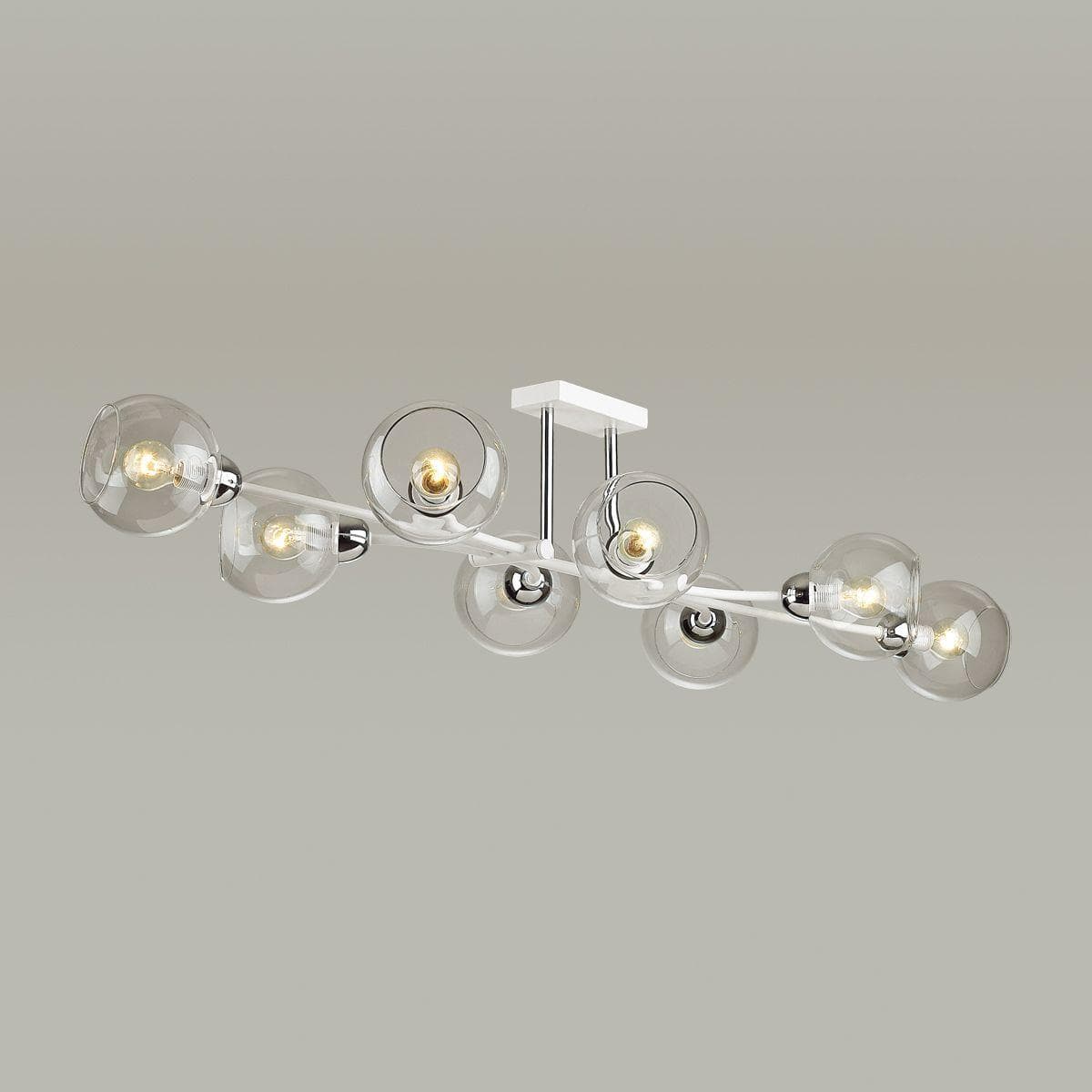 Lumion 4517/8C MODERNI LN21 165 белый, хром Люстра потолочная E14 8*40W 220V ALANA — миниатюра 4