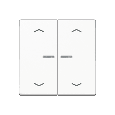 JUNG Клавиша для KNX кнопки, 2 группы, с окошком, символы стрелки дюропласт белый A102KO5PWW