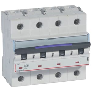 Legrand DX3 Автоматический выключатель 50кА 25А 4P B 410124 — миниатюра 2
