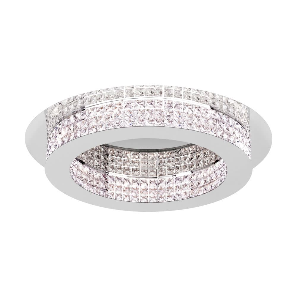 Eglo 39402 Светодиодный потолочный светильник PRINCIPE димм., 14х3,2W(LED), H105, ?700, сталь, хром/хрусталь