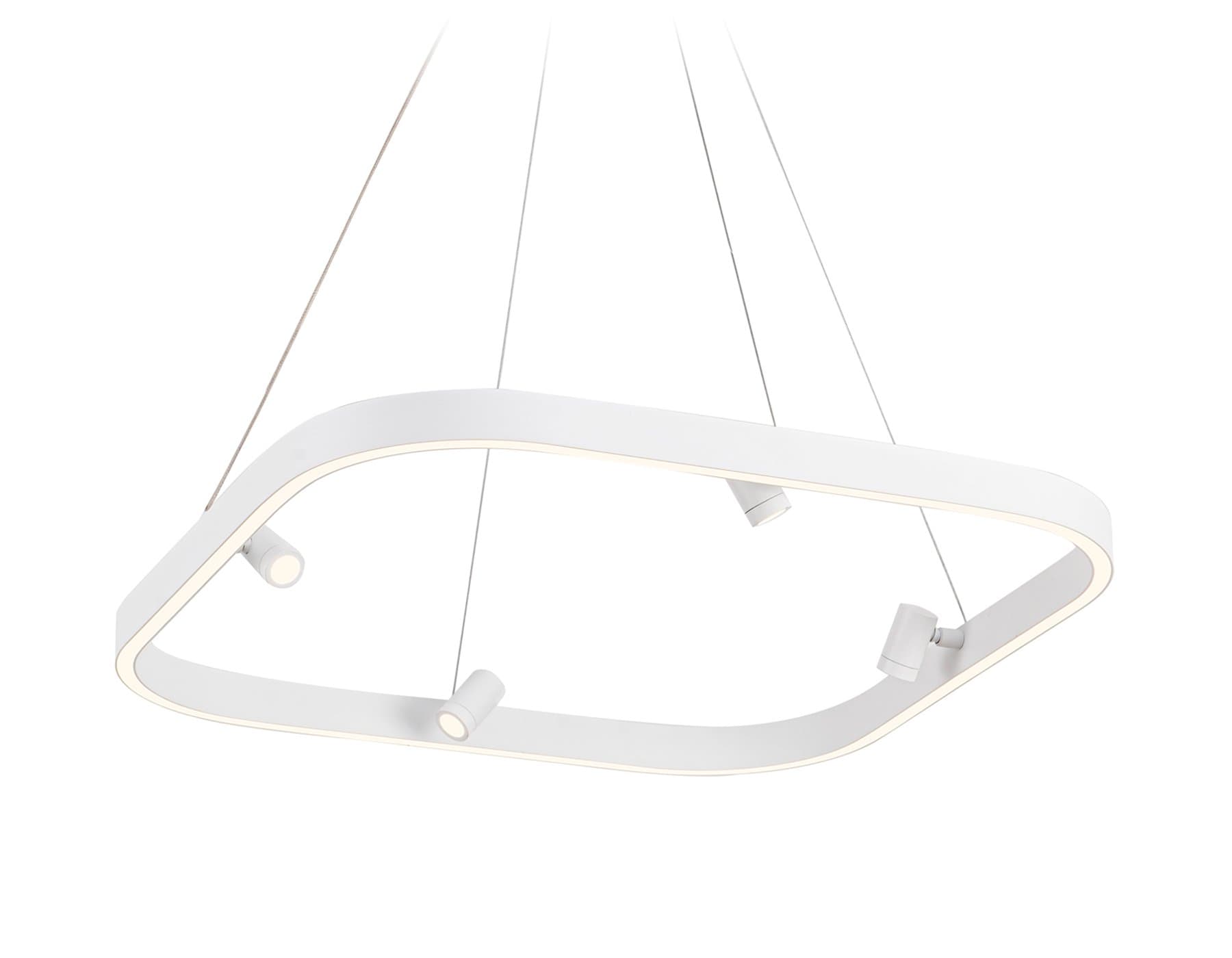 Ambrella Светильник подвесной светодиодный FL5802/1+4 WH белый 50W 3000K/4200K/6400K 600*600*1200 (без ПДУ) — миниатюра 1