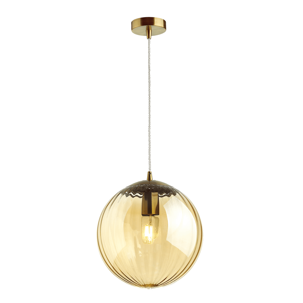Odeon Light 4755/1 ODL21 янтарный/бронзовый Подвес E27 60W KATA — миниатюра 2