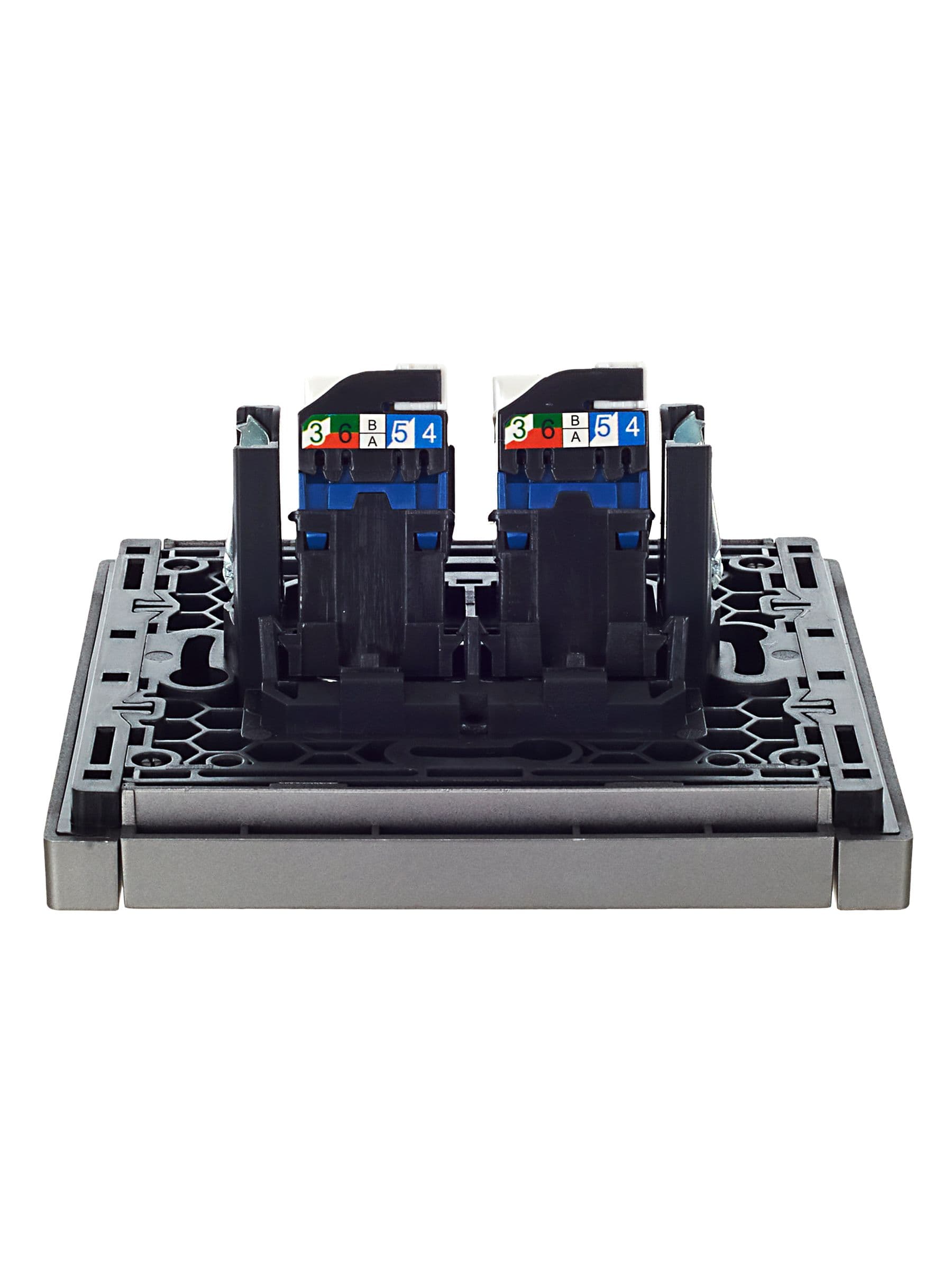 IEK FORTE&PIANO Сталь Розетка комп. 2-ая RJ45 кат.6 FP534 — миниатюра 6