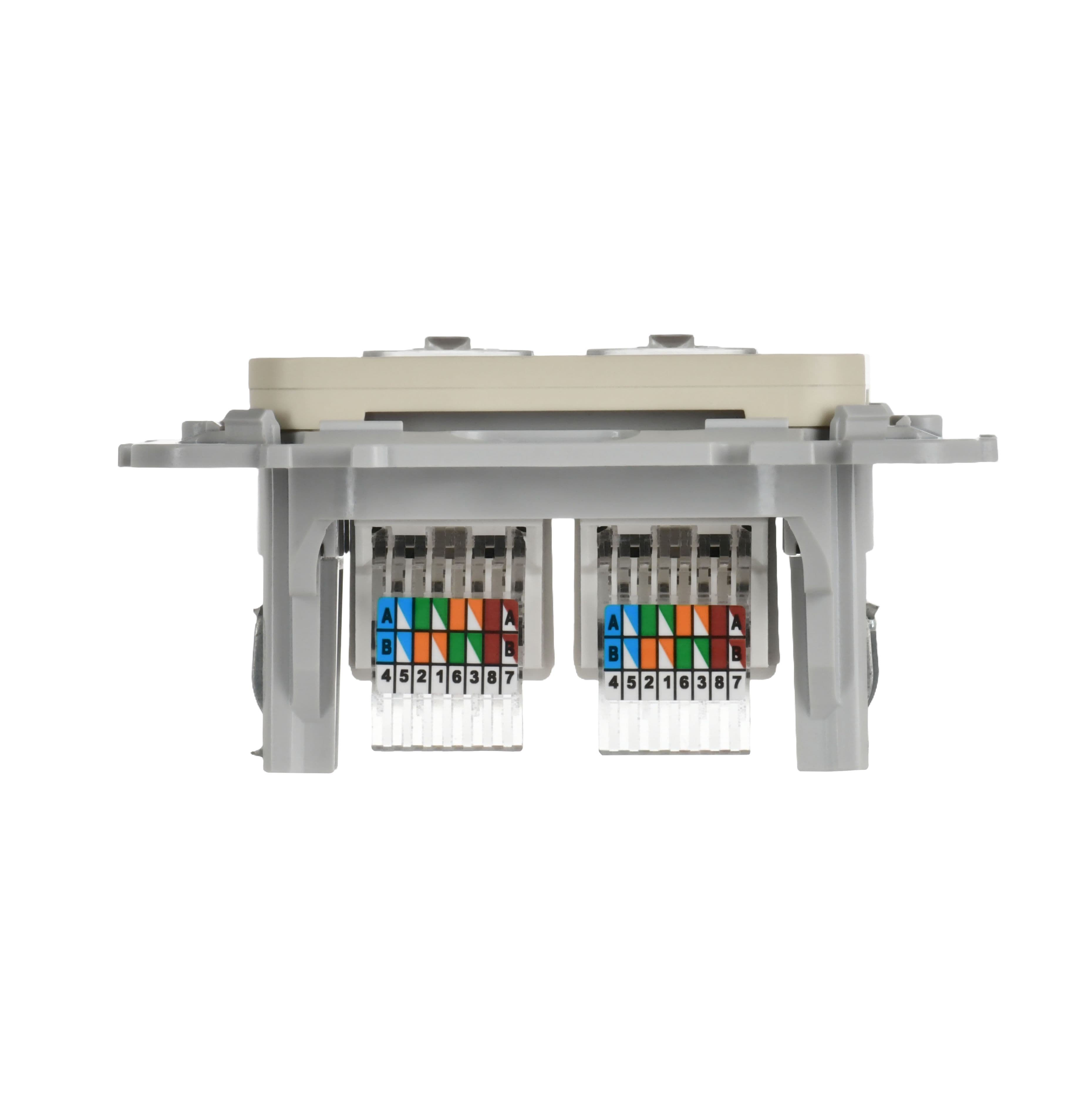 IEK FLITE Сливочный Розетка 2-местная компьютерная RJ45 категория 5Е UTP — миниатюра 4