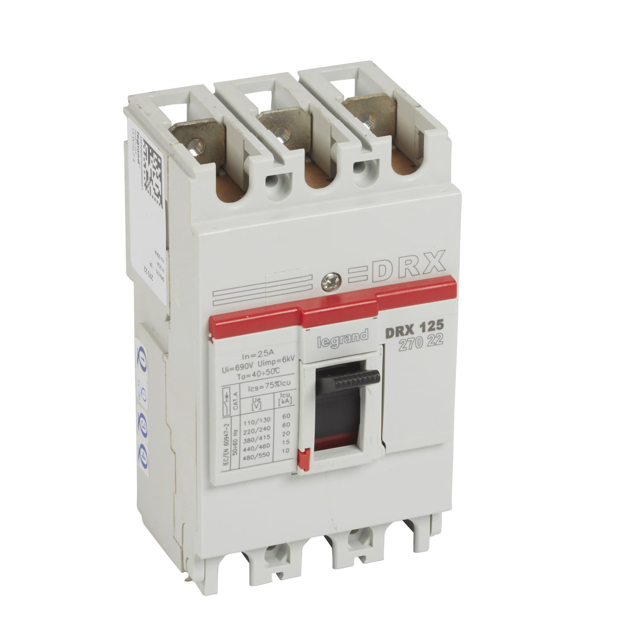 Legrand DRX125 термомагнитный 25A 3П 20KA 027022
