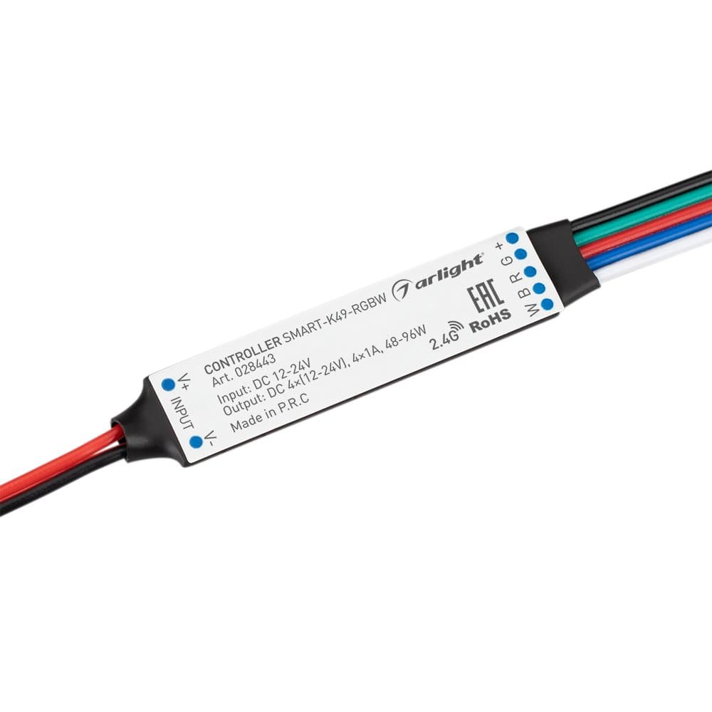 Arlight Контроллер SMART-K49-RGBW (12-24V, 4x1A, 2.4G) (IP20 Пластик, 5 лет) 028443 — миниатюра 1