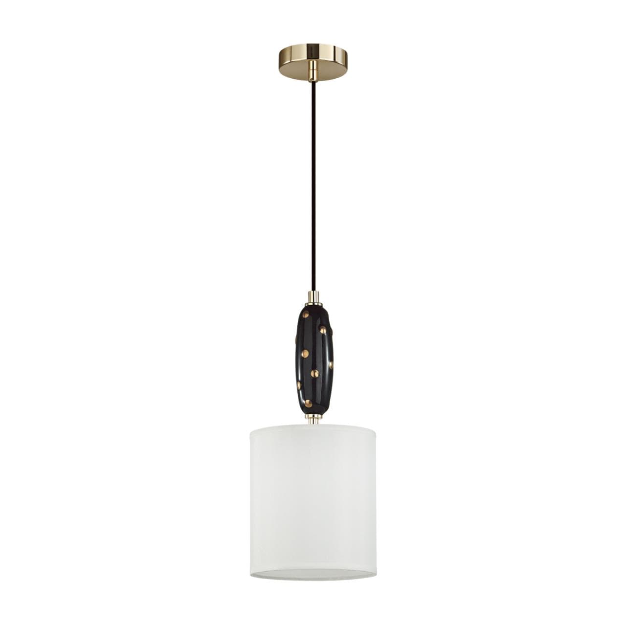 Odeon Light 5424/1 MODERN ODL_EX24 золотой/черный/белый/металл/керамика/ткань Подвес E14 1*40W POLLEN