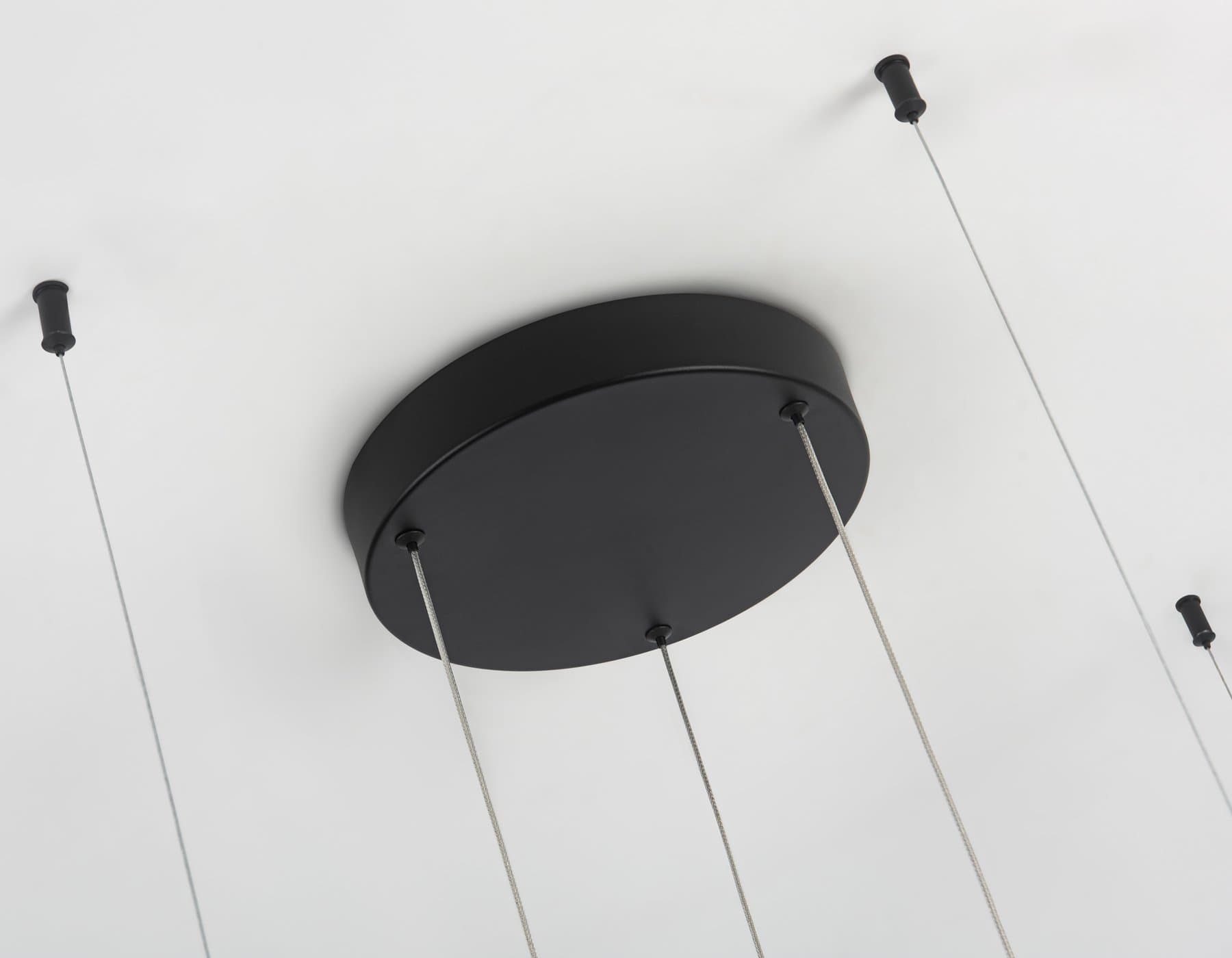 Ambrella Светильник подвесной светодиодный FL5882/3 BK черный 90W 3000K/4200K/6400K D800/600/400*1070 (без ПДУ) — миниатюра 8