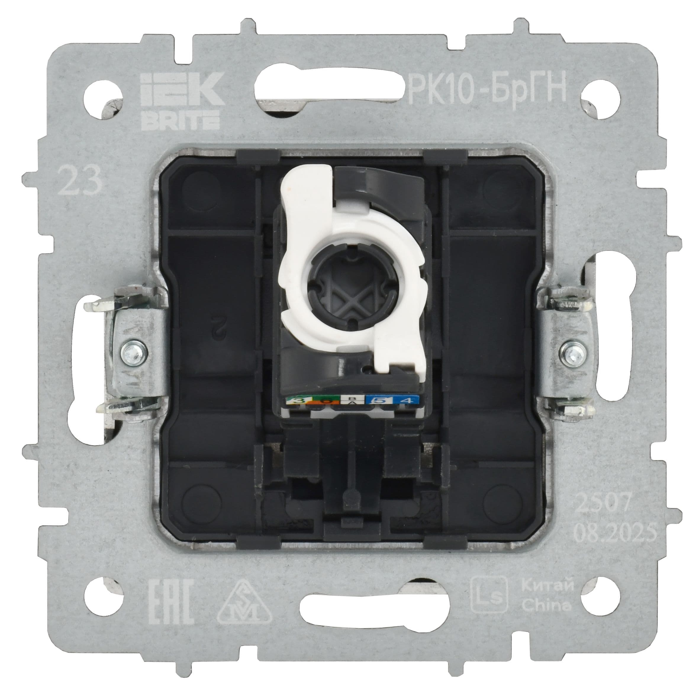 IEK BRITE Металл Хром/никель Роз. комп. RJ45 кат.5E РК10-БрГН — миниатюра 3
