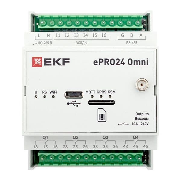 EKF Контроллер удаленного управления 6вх/4вых Wi-Fi GSM 230 В ePRO24 Omni — миниатюра 4