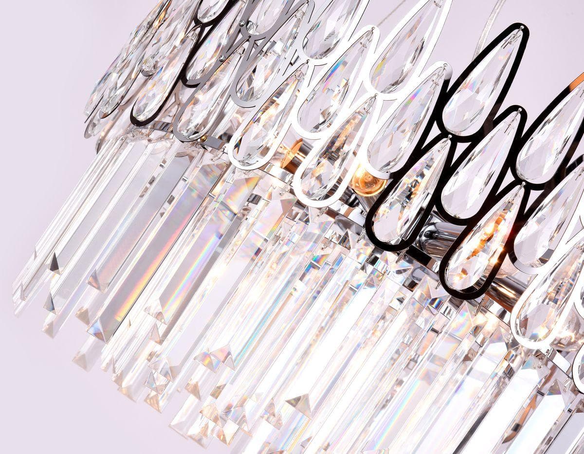 Ambrella Подвесная хрустальная люстра TR5261/8 CH/CL хром/прозрачный E14/8 max 40W D500*700 — миниатюра 3