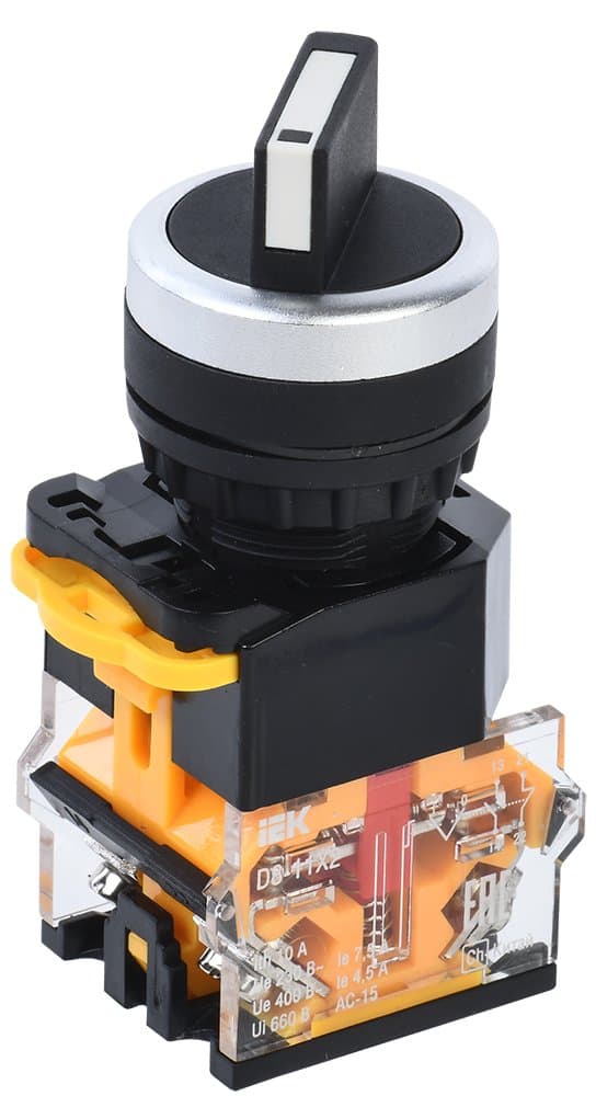 IEK Переключатель D8-11X2 2 положения 1з+1р черный