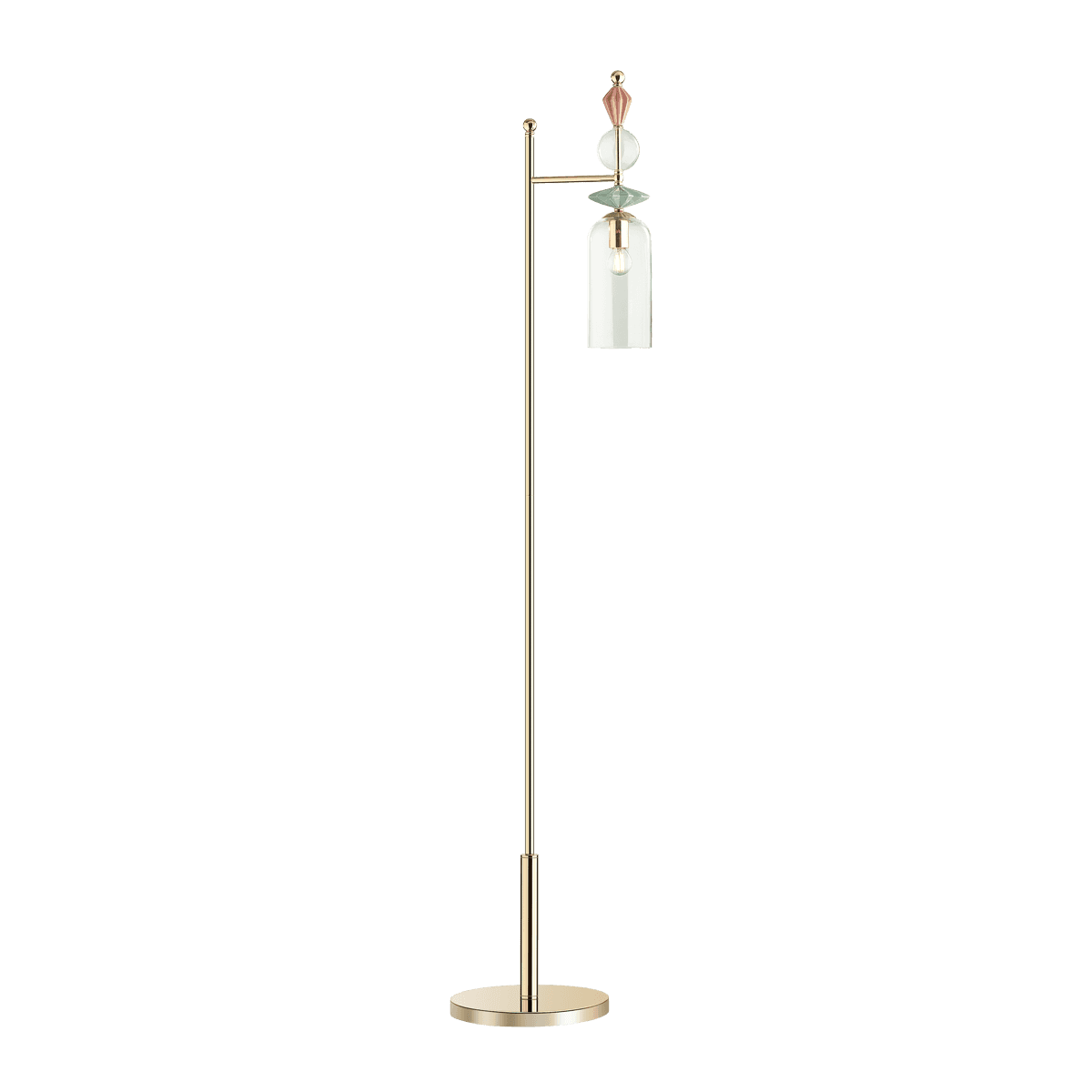 Odeon Light 4855/1F CLASSIC ODL_EX21 золото/раноцветн./керамика/стекло Торшер E14 1*40W BIZET — миниатюра 2
