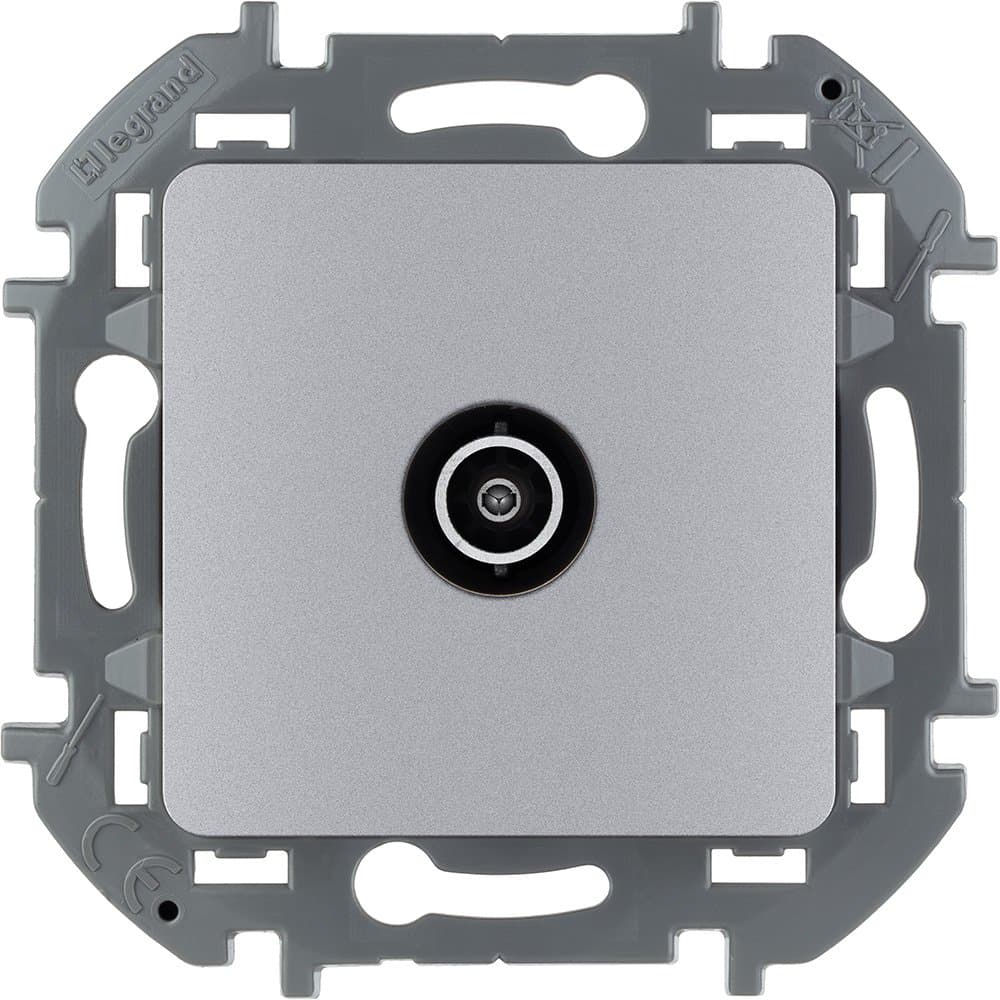 Legrand INSPIRIA Алюминий Розетка TV - проходная - 14 дБ - 5-862 мГц 673862