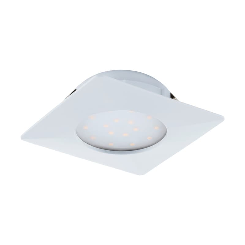 Eglo Светильник LED встраиваемый PINEDA, 1х12W(LED), 102х102, пластик, белый 95861