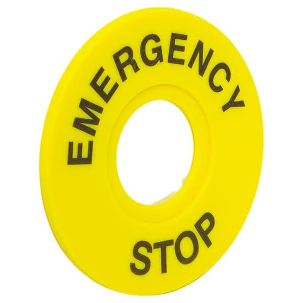 EKF Табличка для кнопок 22 мм "EMERGENCY STOP"