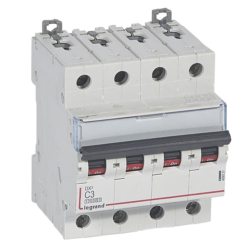 Legrand DX3 Автоматический выключатель 4P 3A (С) 10kA/16kA 409331
