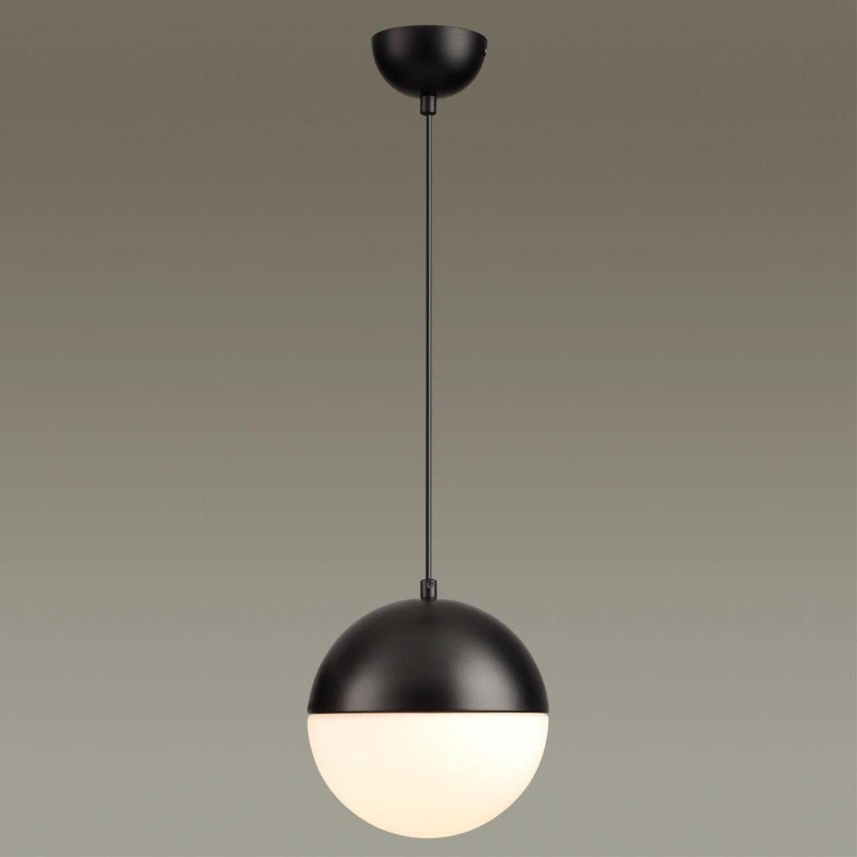 Odeon Light 4958/1A PENDANT ODL22 243 черный/металл/белый/стекло Подвес E27 1*40W PINGA — миниатюра 4
