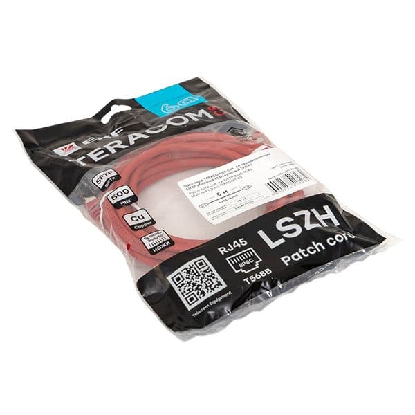 EKF Патч-корд TERACOM CS Cat.6A экранированный S/FTP оболочка LSZH красный (5,0м) — миниатюра 6