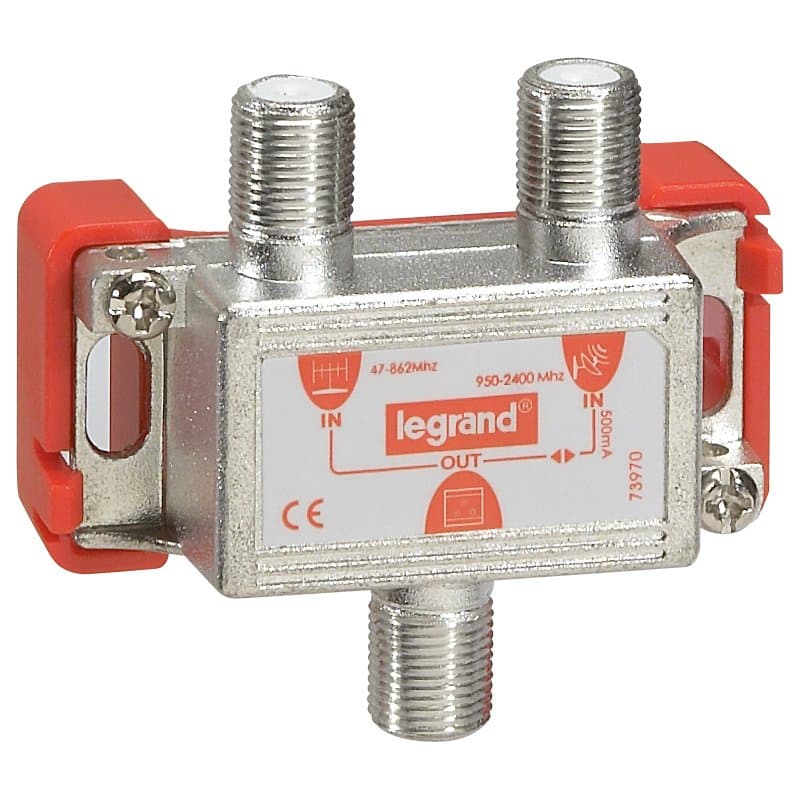 Legrand Краб TV 1вход 2 выхода 5-2150МГц 073980 — миниатюра 2