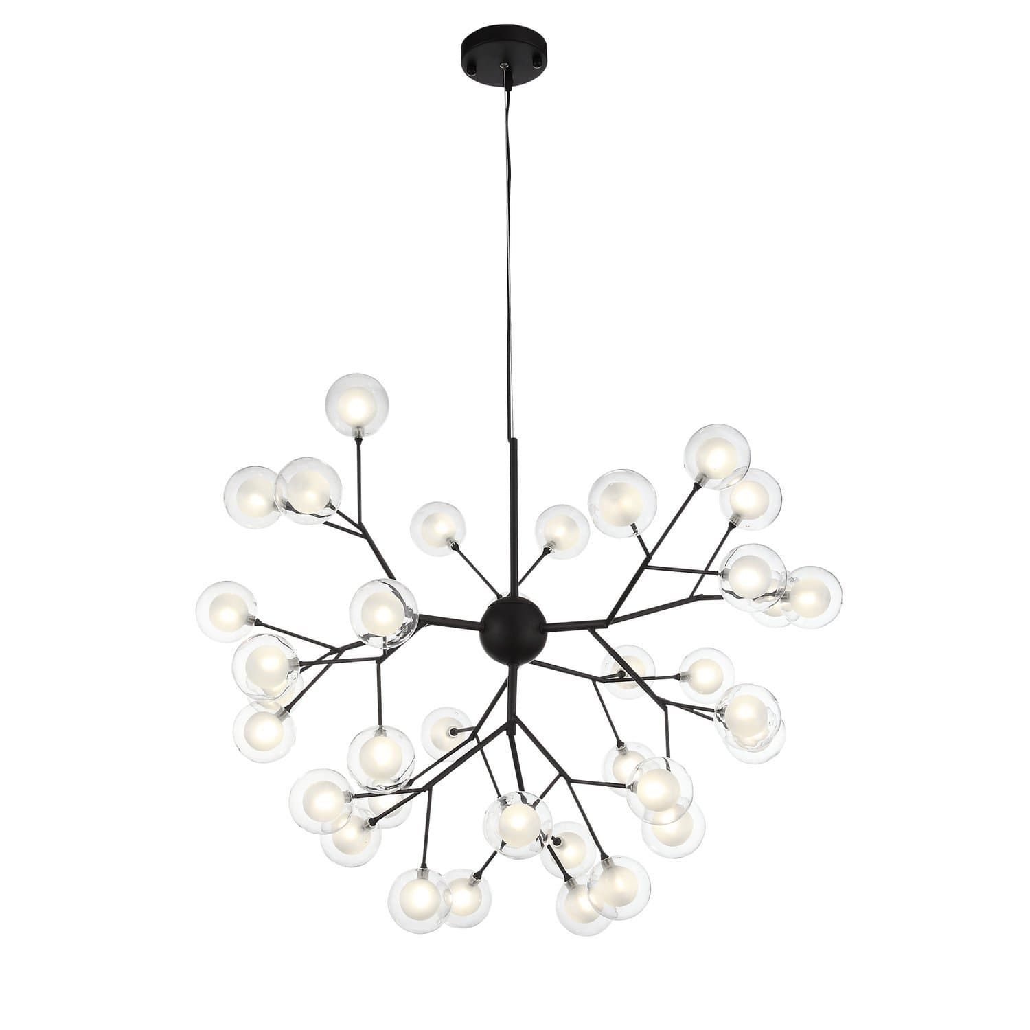 ST Luce SL376.403.36 Светильник подвесной Черный/Прозрачный, Белый G4 LED 36*2W — миниатюра 1