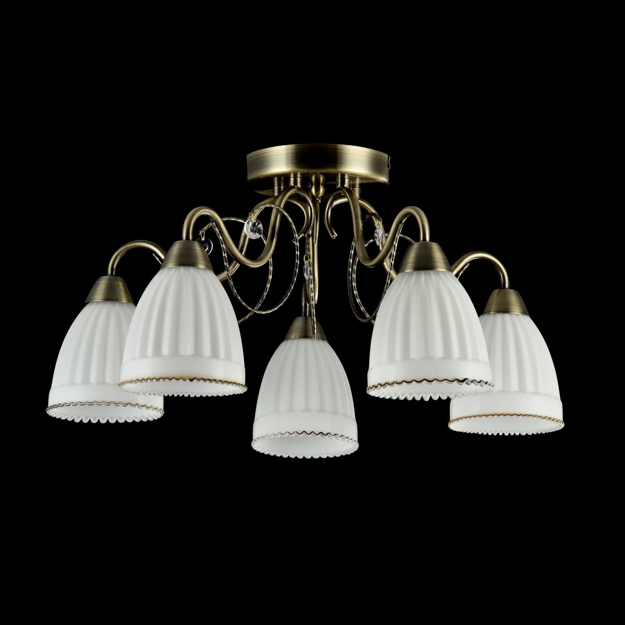 Freya Classic Letizia Бронза Потолочный светильник E14 40W FR2757-PL-05-BZ — миниатюра 7