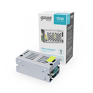 Gauss Блок питания Basic 12V 15W IP20 1/200 BT500