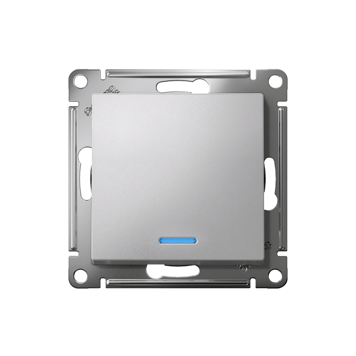 Systeme Electric AtlasDesign Алюминий Переключатель 1-кл с подсветкой, сх.6а, 10АХ, мех., быстрозажим. клем. — миниатюра 4