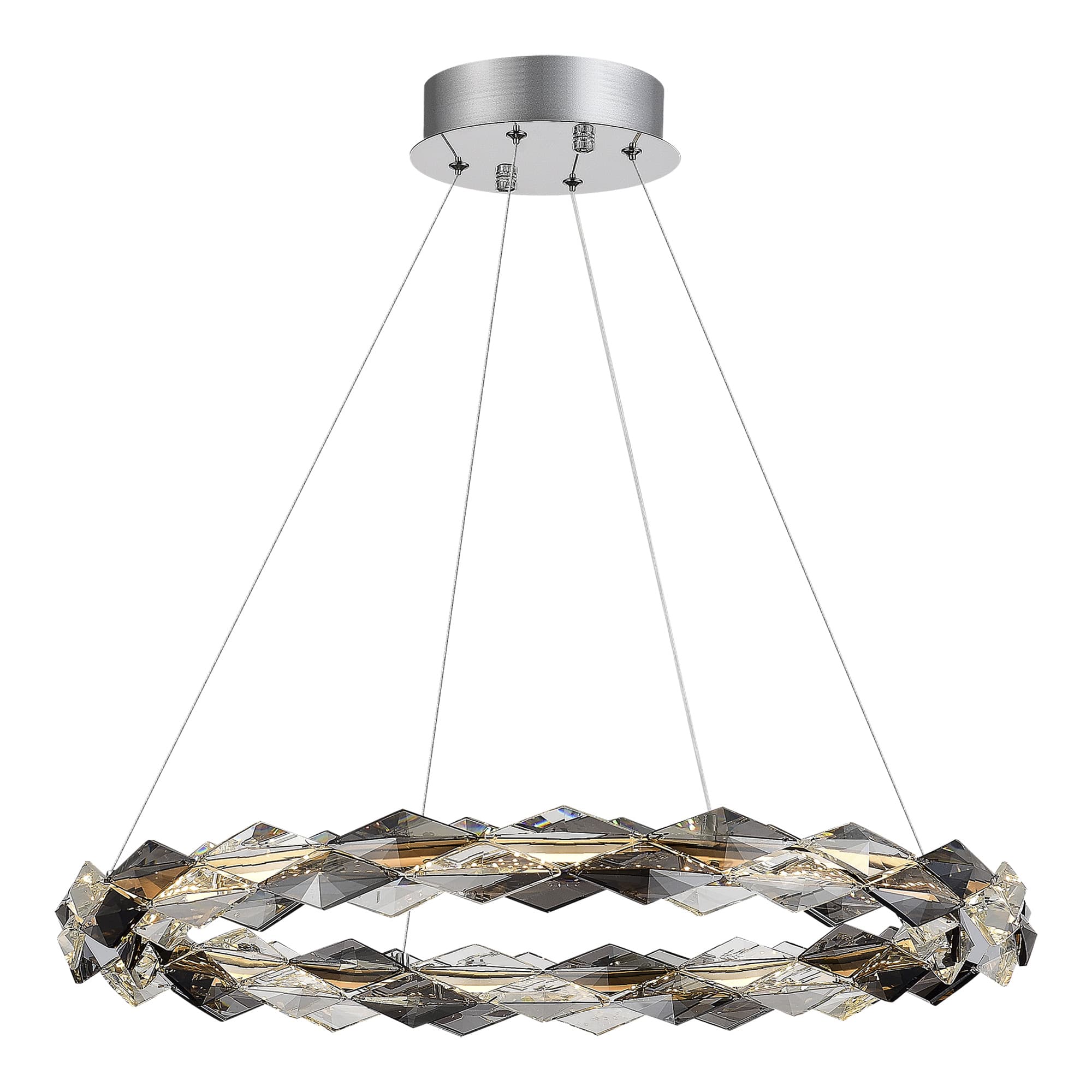 ST LUCE SL6009.103.01 Люстра подвесная Хром/Прозрачно-Дымчатый LED 1*30W 3000K
