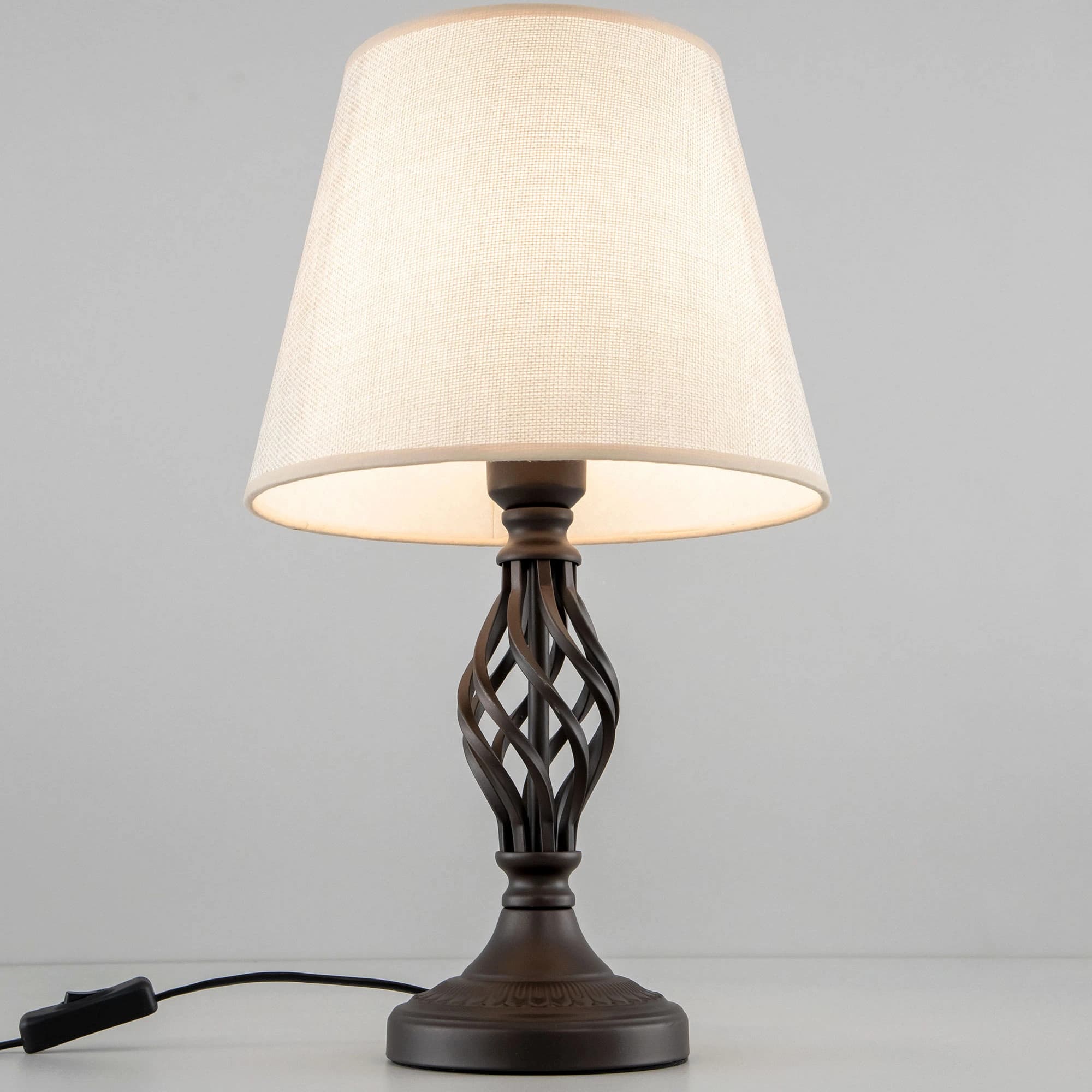 Citilux CL402855 Вена Кофейный+Рогожка Светильник Настольный — миниатюра 6