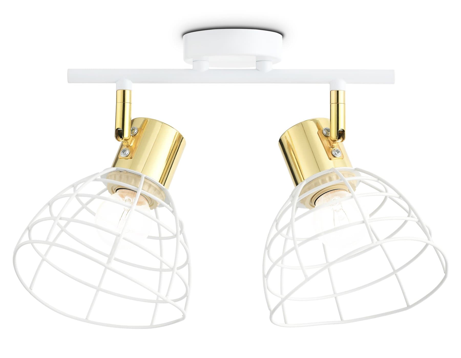 Ambrella Настенно-потолочный спот в стиле лофт TR8601/2 WH/GD белый/золото E27*2 max 40W 260*154*230