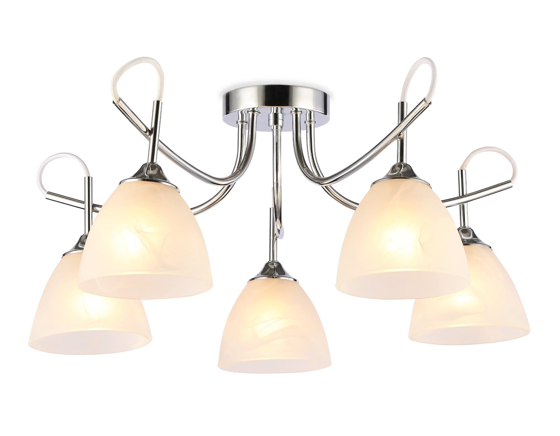 Ambrella Потолочная люстра TR3042/5 CH/FR хром/белый матовый E27/5 max 40W D580*275