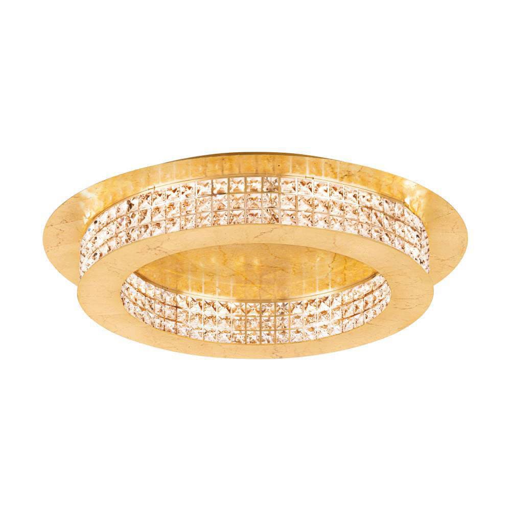 Eglo 39406 Светодиодный потолочный светильник PRINCIPE димм., 14х3,2W(LED), H105, ?700, сталь, золото/хрусталь