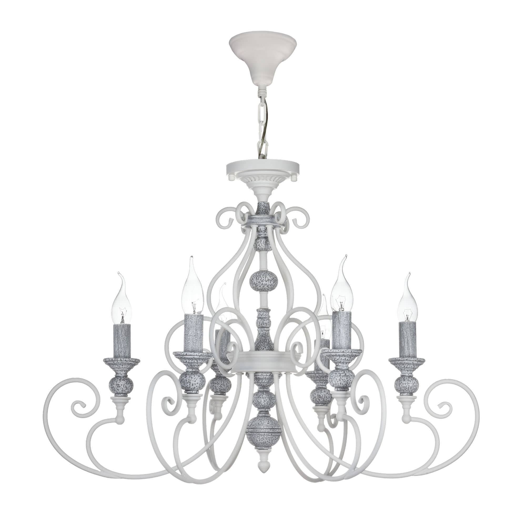 Maytoni Elegant Karina Белый Люстра 6xE14 60W ARM631-PL-06-W — миниатюра 4