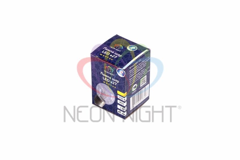 NEON-NIGHT Лампа шар e27 6 LED Ø45мм - желтая, прозрачная колба, эффект лампы накаливания 405-121 — миниатюра 2