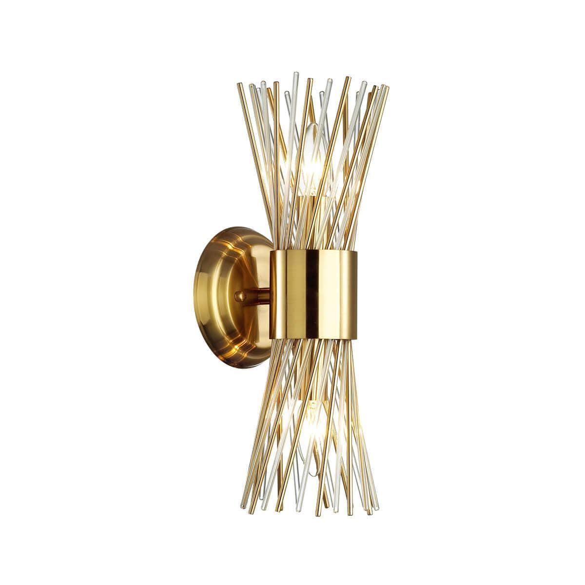 Odeon Light 4839/2W HALL ODL21 337 золото/металл/стекло Бра E14 2*40W ORTA — миниатюра 1