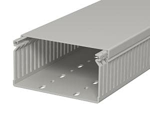 OBO Bettermann Кабель-канал перфорированный распределительный LK4 60x120x2000 мм (перфокороб) ПВХ, серый RAL7030 6178039 — миниатюра 2